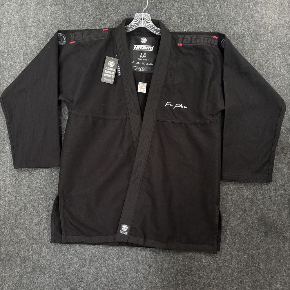 Tatami Elements Superlite Gi Jacket Men's A4 Black Jiu Jitsu BJJ Kimono